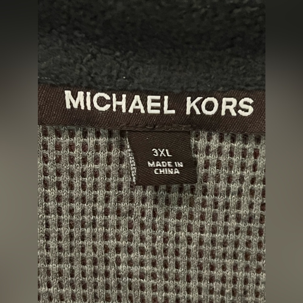 Michael Kors Mens 3X Maroon 1/4 zip Pullover Sweater - Picture 6 of 7